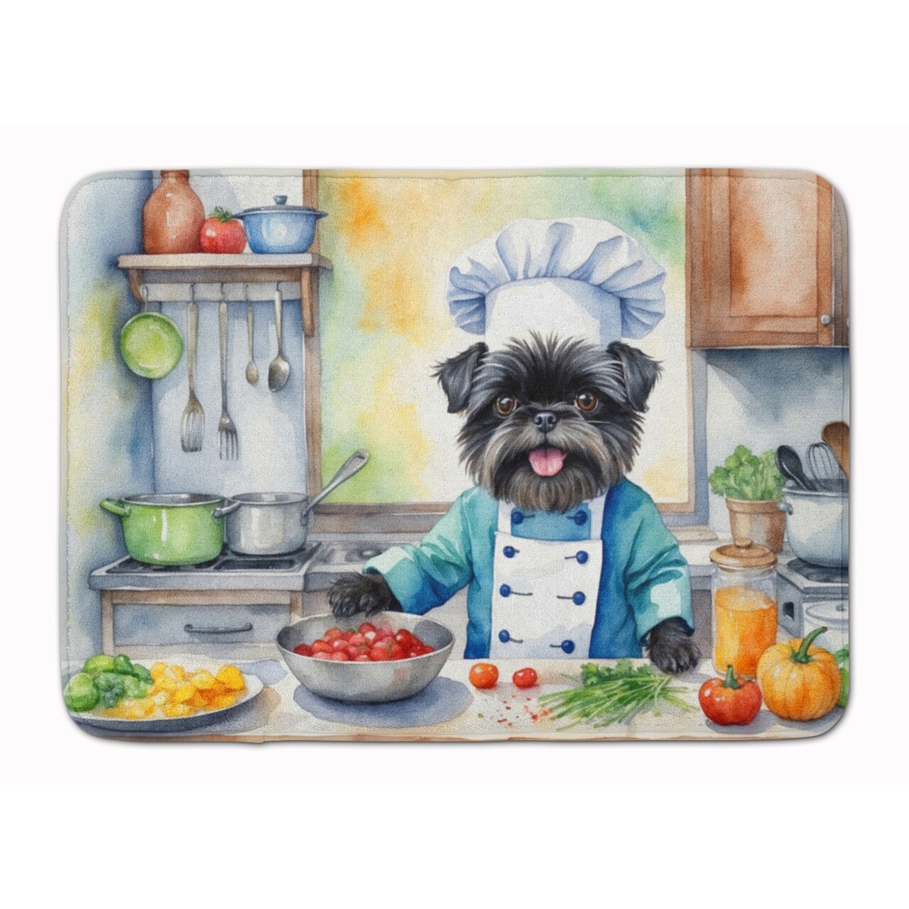 Caroline's Treasures Yorkie Yorkshire Terrier The Chef Memory Foam Kitchen Mat
